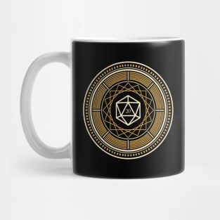 Geometric Circle Magic Polyhedral D20 Dice of The Witch Mug